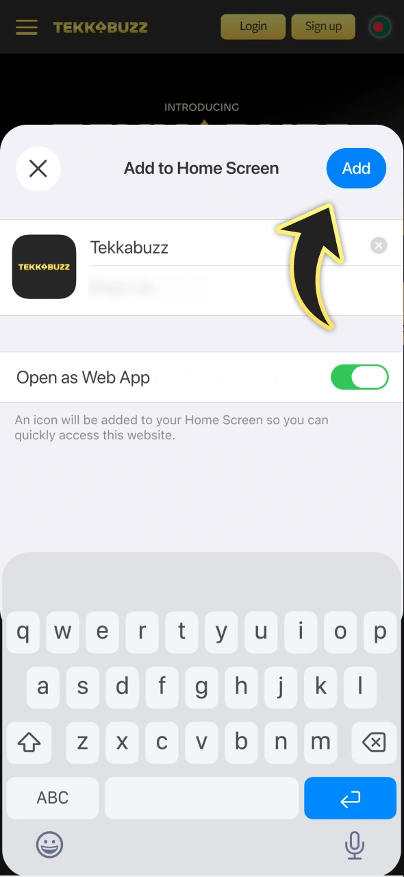 Follow instruction to get TekkaBuzz iOS PWA app.