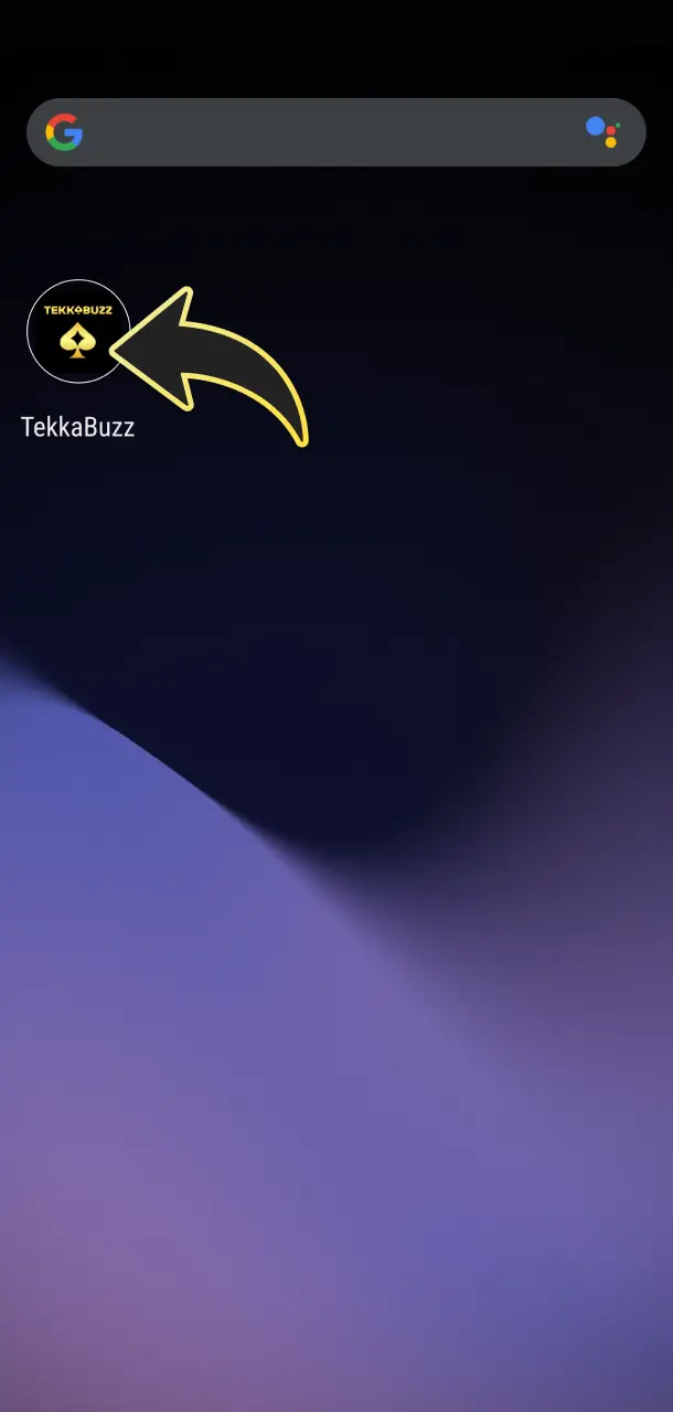Launch the app shortcut to open the TekkaBuzz registration screen.